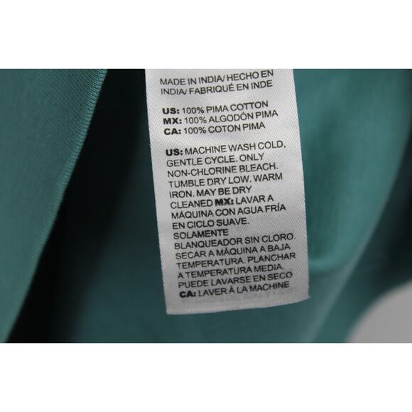 Chico's Sweatshirt Size Medium Green Lucie Sailor Button Long Sleeve Women - Picture 4 of 8